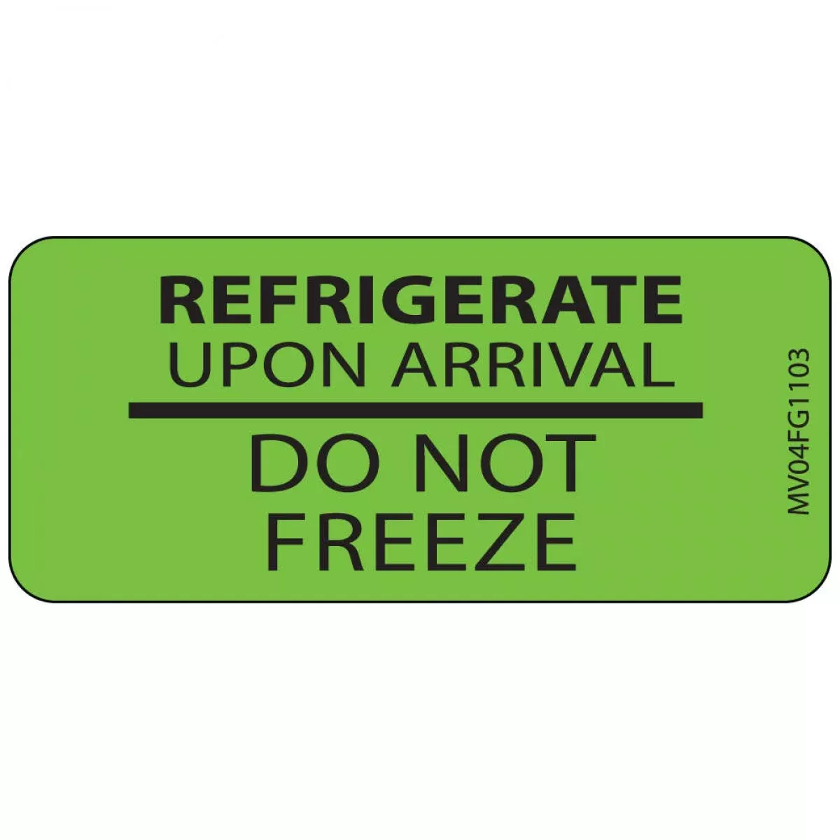 Label Paper Removable Refrigerate Upon 1" Core 2 1/4" X 1 Fl. Green 420 Per Roll