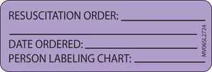 Label Paper Removable Resuscitation 1" Core 2 15/16" X 1 Lavender 333 Per Roll