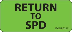 Label Paper Removable Return To Spd 1" Core 2 1/4" X 1 Fl. Green 420 Per Roll