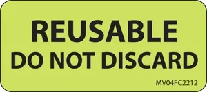Label Paper Removable Reusable Do Not 1" Core 2 1/4" X 1 Fl. Chartreuse 420 Per Roll