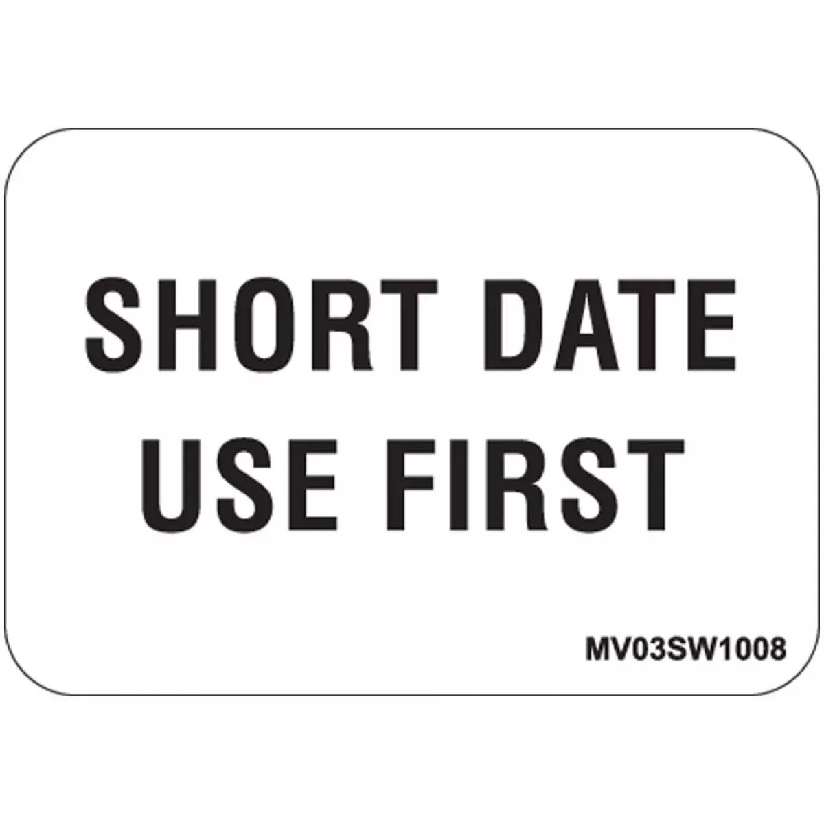 Label Paper Removable Short Date Use 1" Core 1 7/16" X 1 White 666 Per Roll