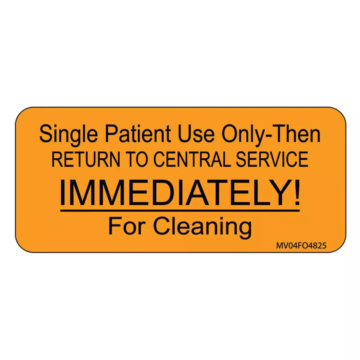 Label Paper Removable Single Patient Use 1" Core 2 1/4" X 1 Fl. Orange 420 Per Roll