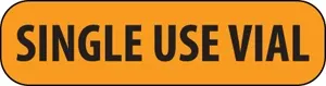 Label Paper Removable Single Use Vial 1" Core 1 7/16" X 3/8" Fl. Orange 666 Per Roll