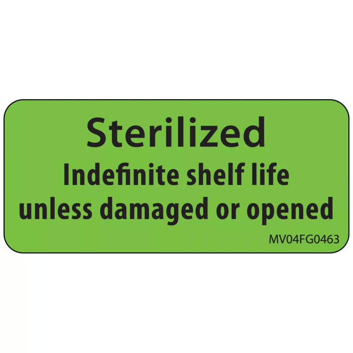 Label Paper Removable Sterilized 1" Core 2 1/4" X 1 Fl. Green 420 Per Roll