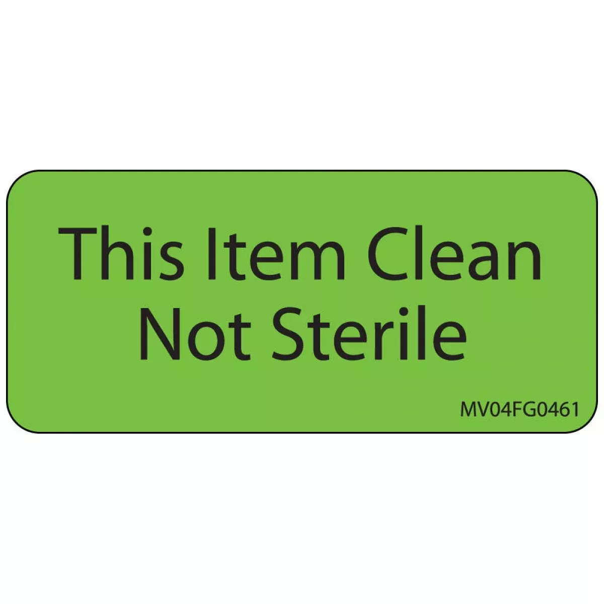 Label Paper Removable This Item Clean 1" Core 2 1/4" X 1 Fl. Green 420 Per Roll
