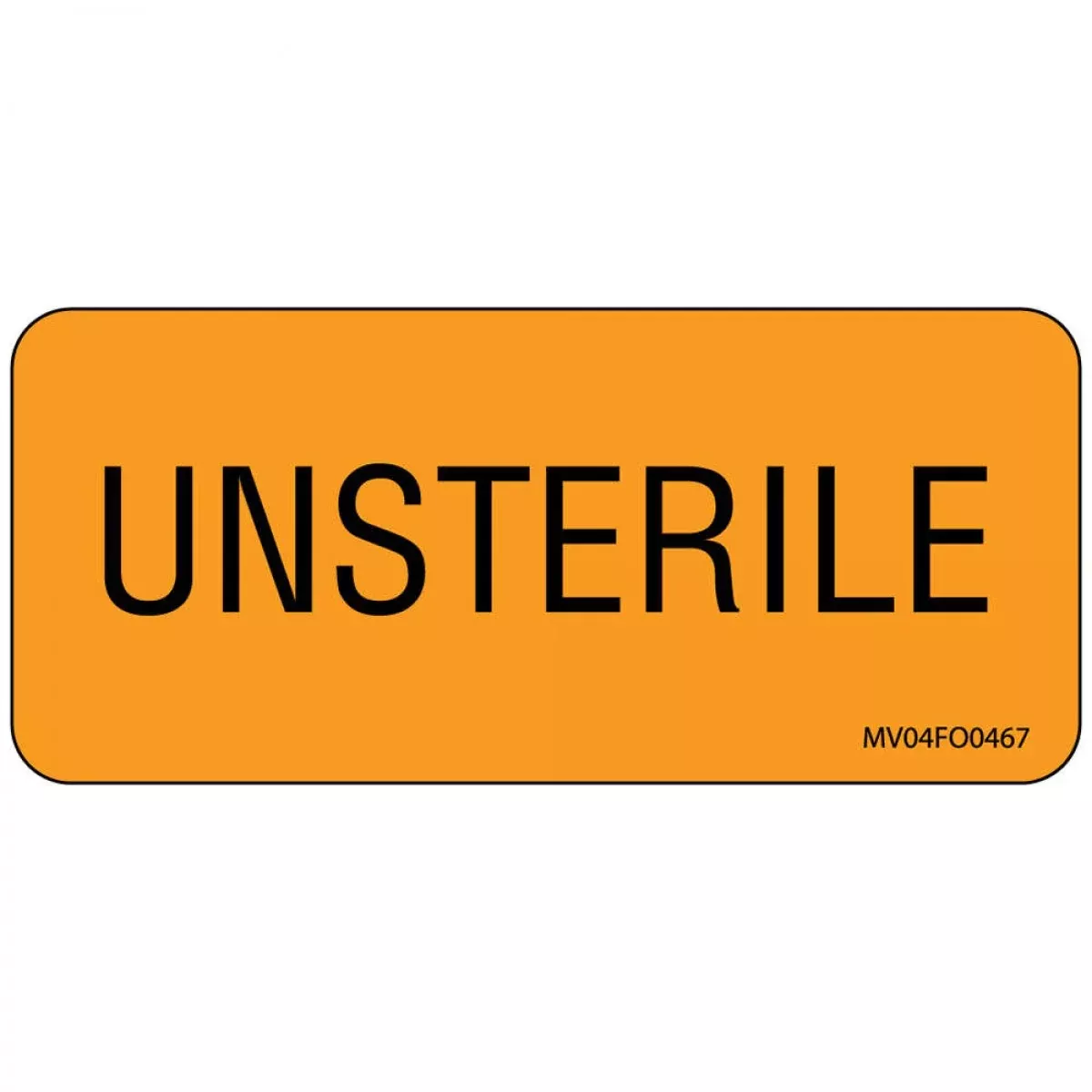 Label Paper Removable Unsterile 1" Core 2 1/4" X 1 Fl. Orange 420 Per Roll