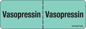 Label Paper Removable Vasopressin 1" Core 2 15/16" X 1 Blue 333 Per Roll