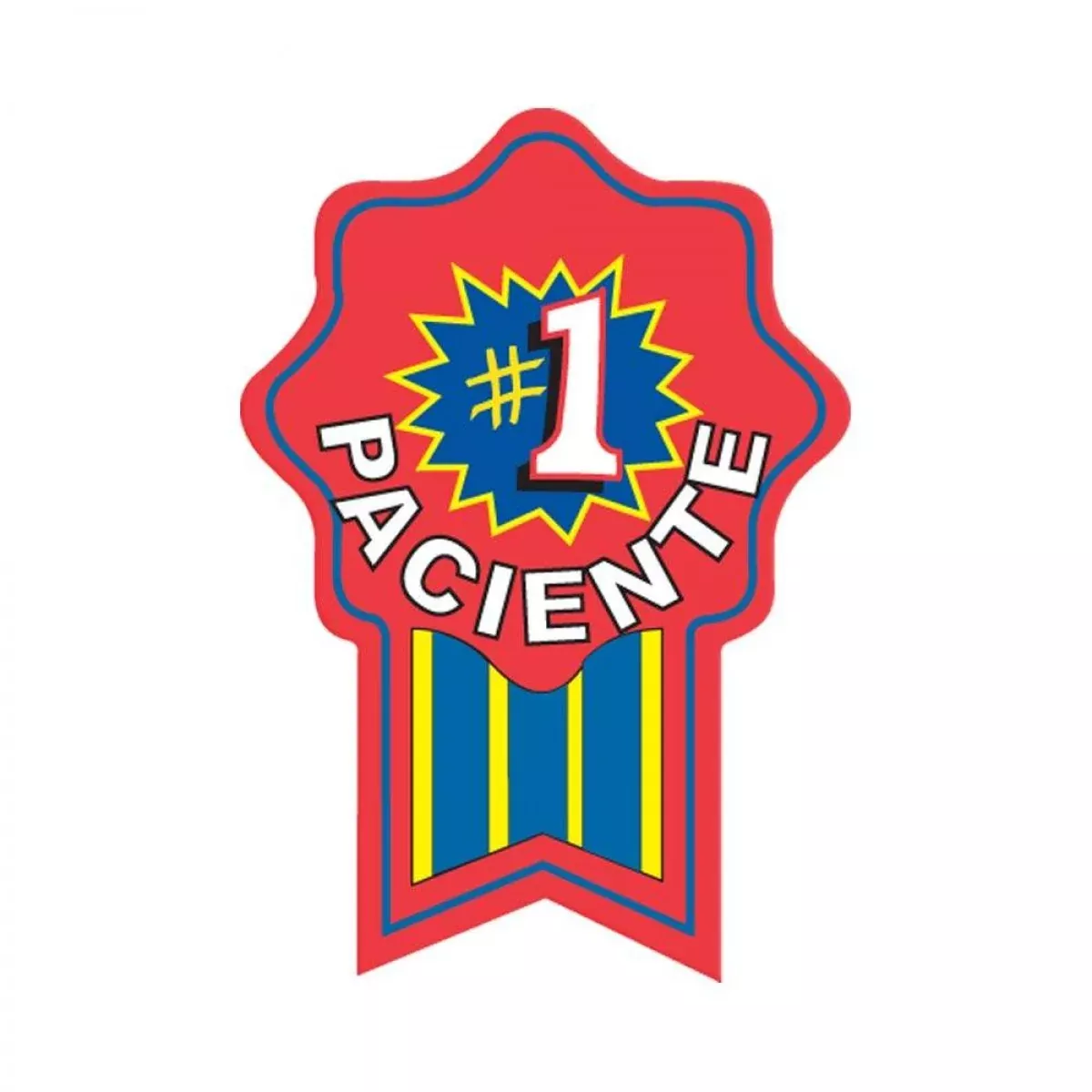 Label Pediatric Award Sticker Paper Permanent #1 Paciente Red 250 Per Roll