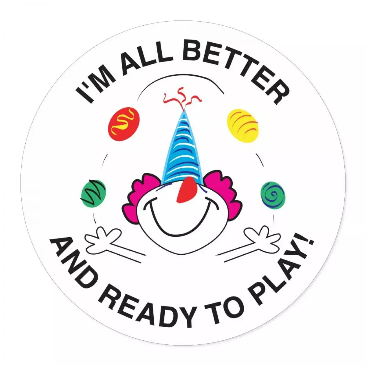 Label Pediatric Award Sticker Paper Permanent Im All Better White 250 Per Roll