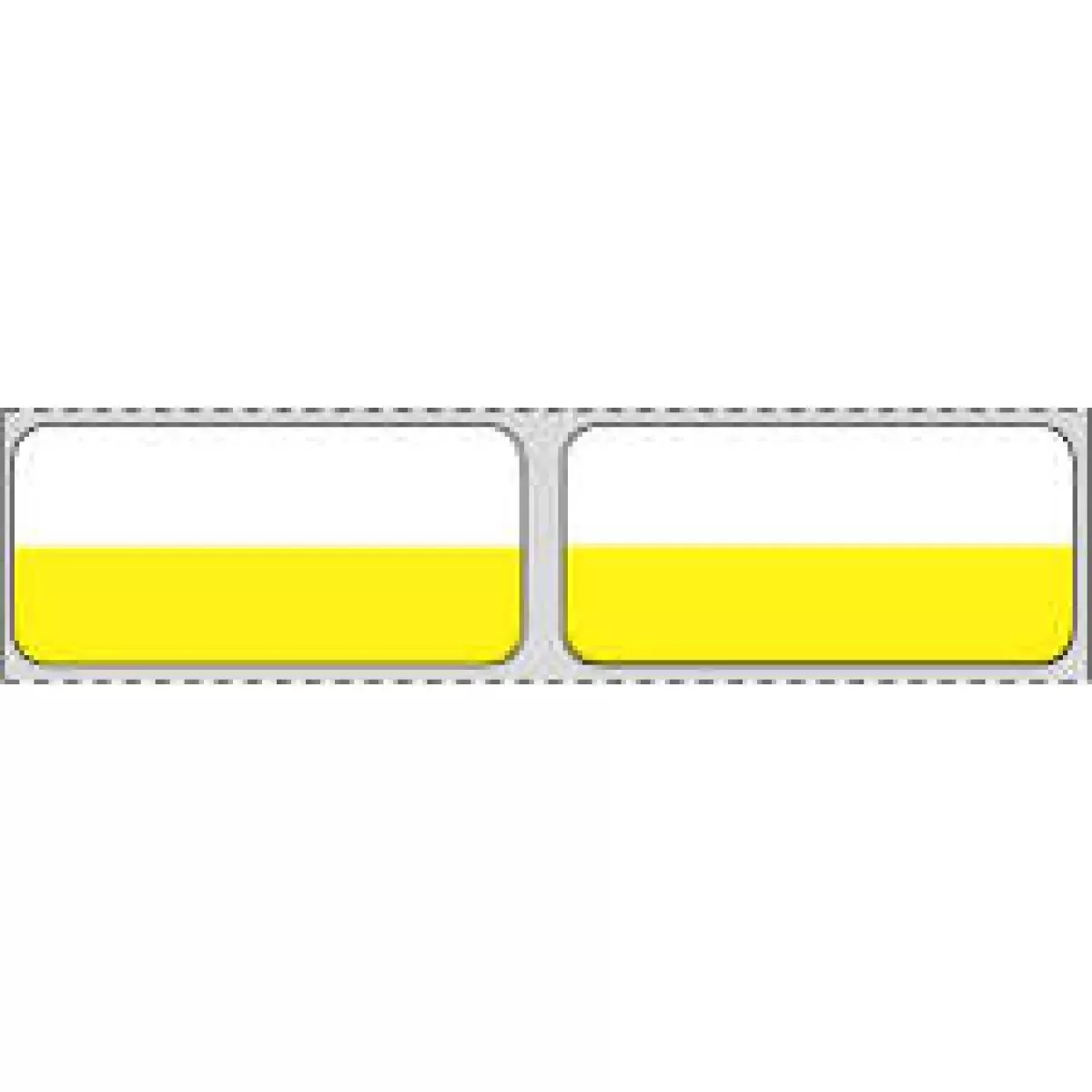 Label Thermal Transfer Piggyback Paper Permanent 2 3" Core 1 7/8" X 7/8" White With Yellow 8000 Per Roll