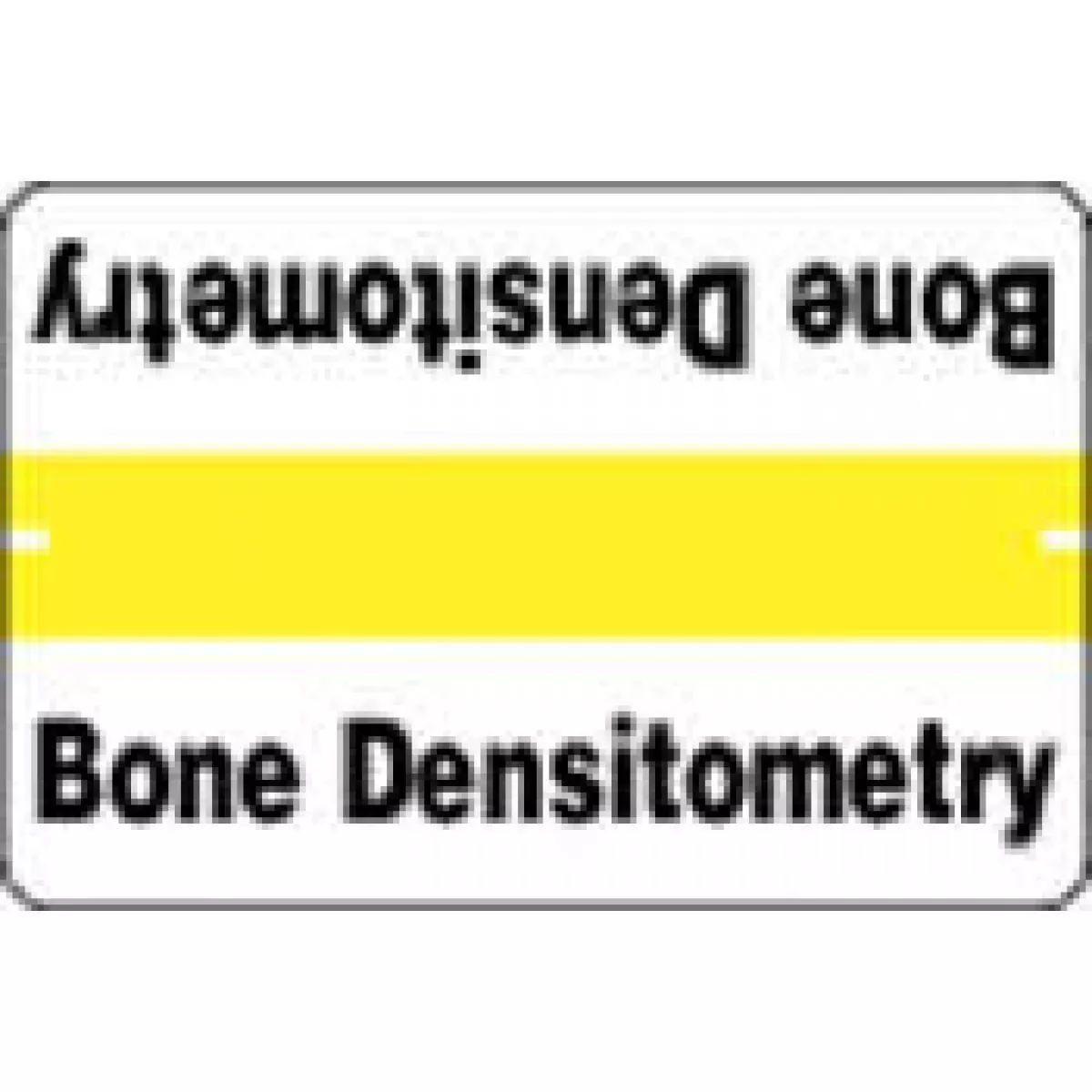 Label Wraparound Paper Permanent Bone Densitometry 1" Core 1 1/2" X 1 White With Yellow 1000 Per Roll