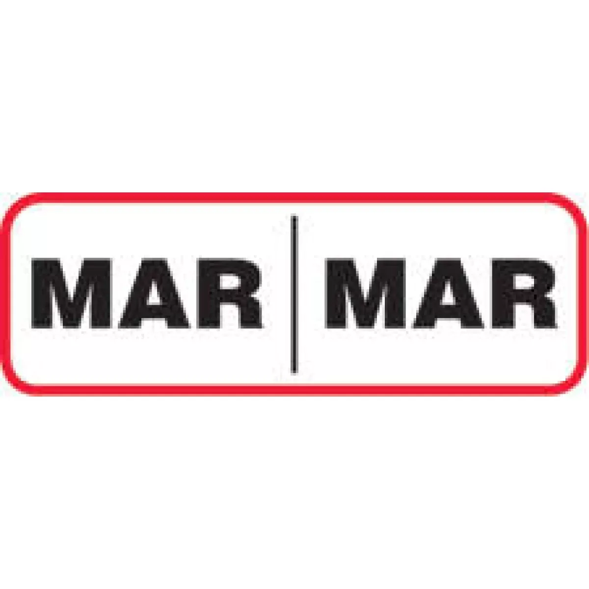 Label Wraparound Paper Permanent Mar | Mar 1 1/2" X 1/2" White With Red 1000 Per Roll