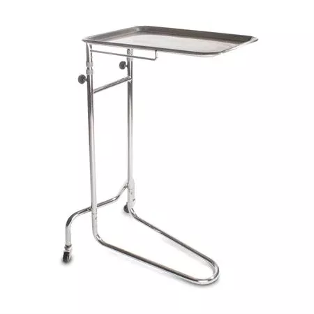 Large Tray Calf Base Double Post Mayo Stand Mayo Stand • Large Tray • Calf Base • Double Post • 21"W x 25"L x 37"-23"H ,1 Each