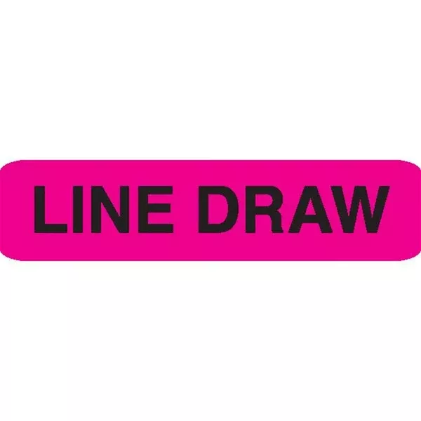 LINE DRAW Phlebotomy/Specimen Receiving Labels MarketLab Line Draw Label, Flourescent Pink PK1000 ,1000 / pk
