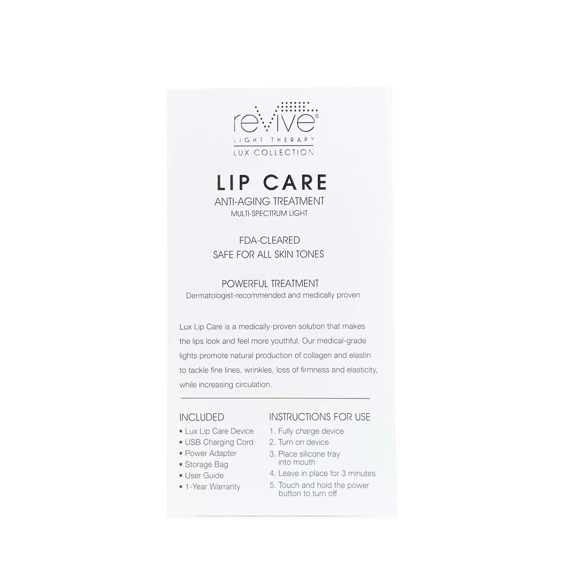 Lip Light Therapy Device reVive Light Therapy Lux Collection Lip Care NonSterile