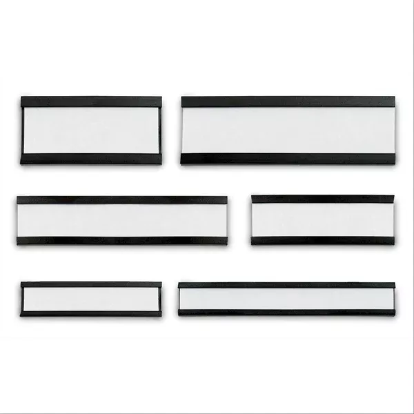 Magnetic C Channel Card Label Holder 3"W x 0.875"H ,Pack oF 25