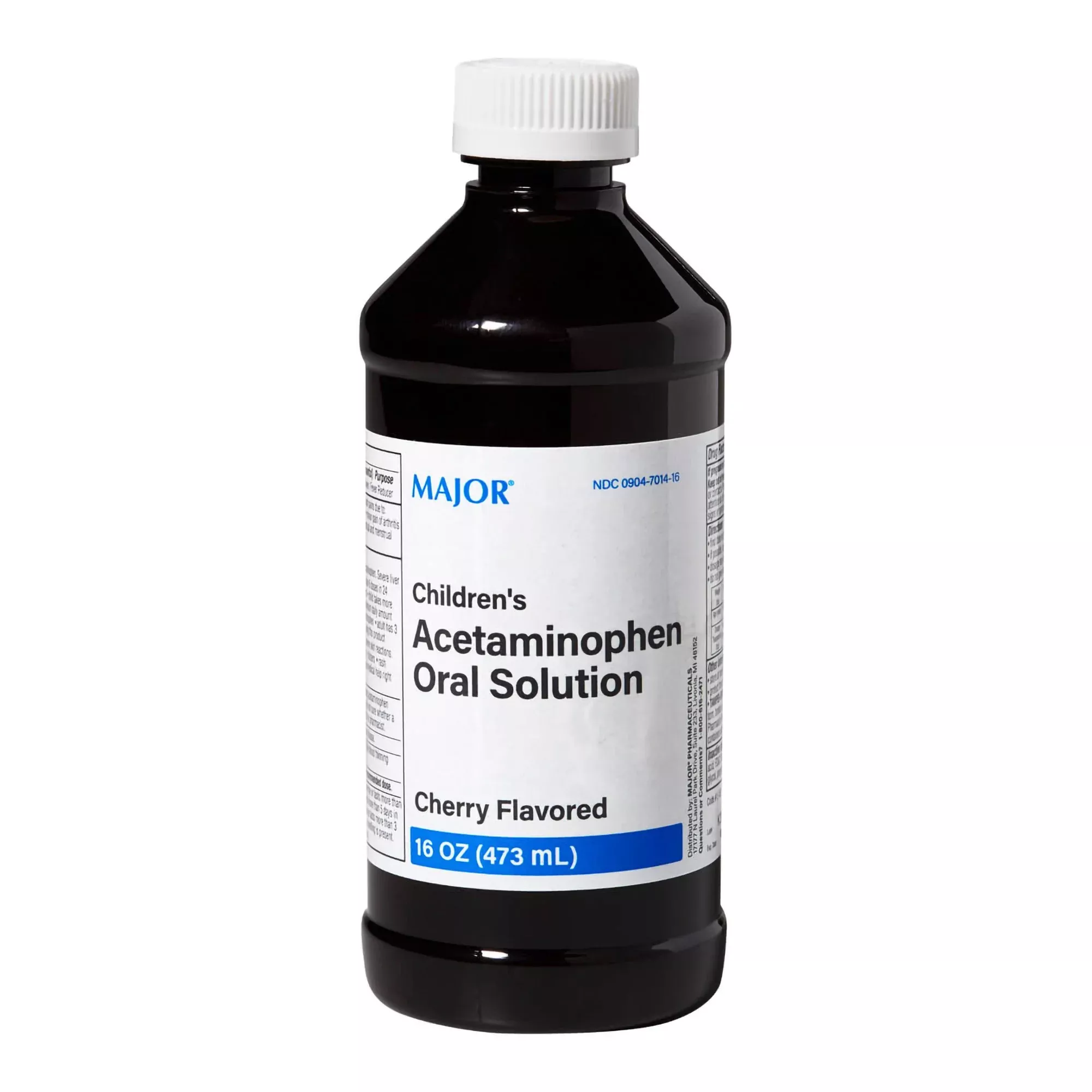 Major Children Acetaminophen Oral Solution, Cherry Flavor, 16-ounce Bottle