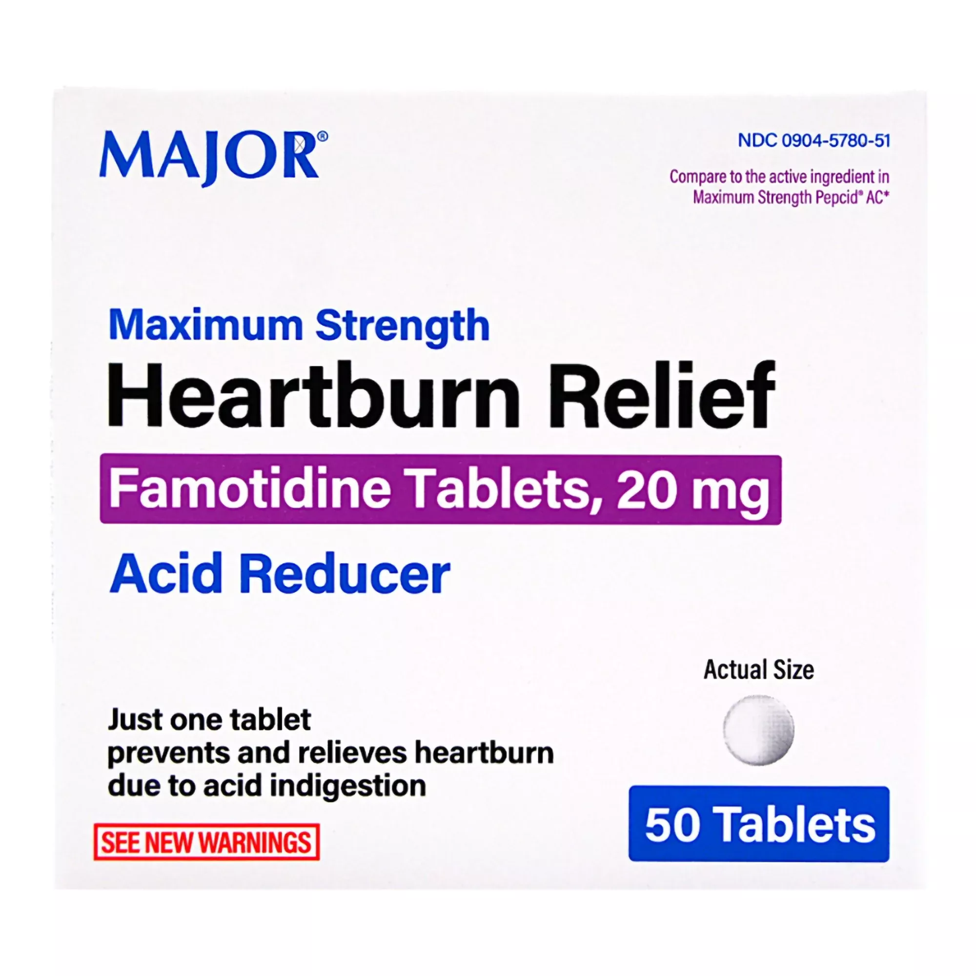 Major Famotidine Antacid, Maximum Strength