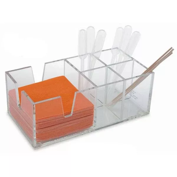 MarketLab Bio-Screen Wipe Organizer For Small Bio-Screen Wipes with Extra Compartments • 8.5"W x 4.5"D x 3.25"H ,1 Each
