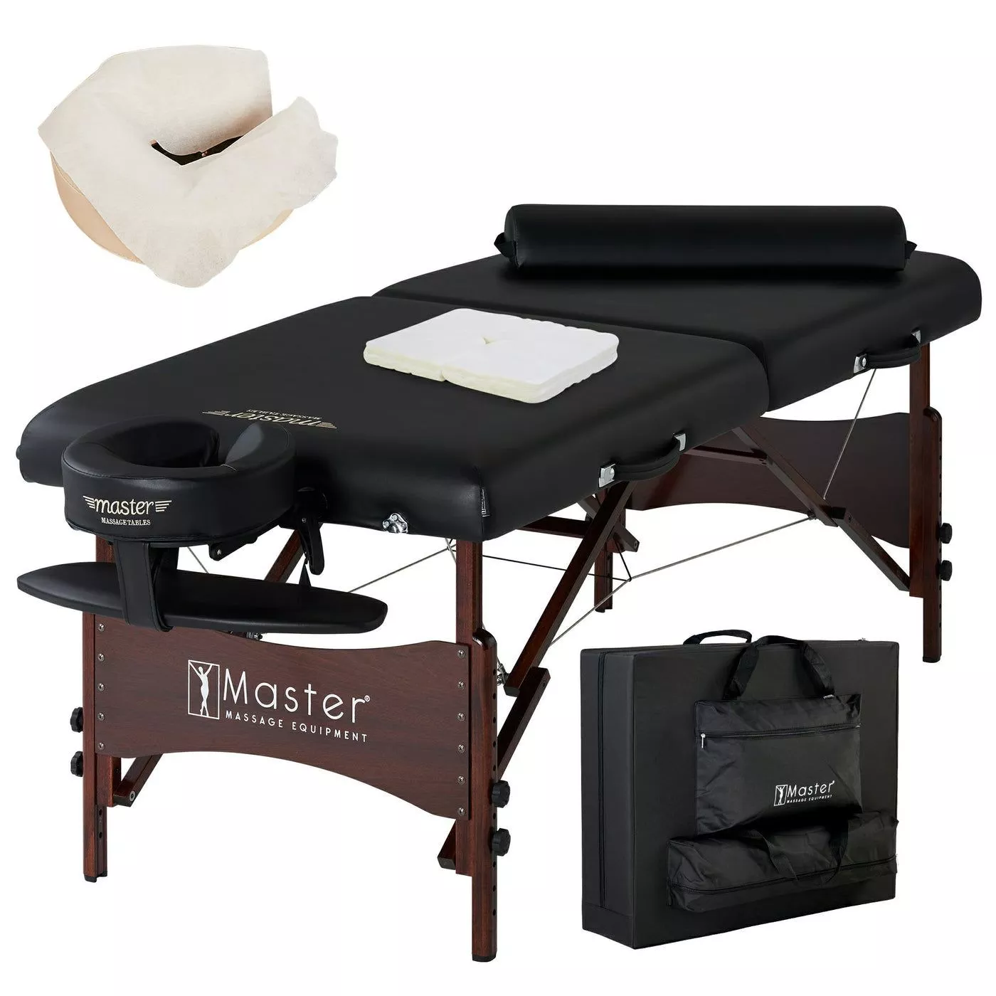 Master Roma II Portable Massage Table Deluxe Bundle, 30"