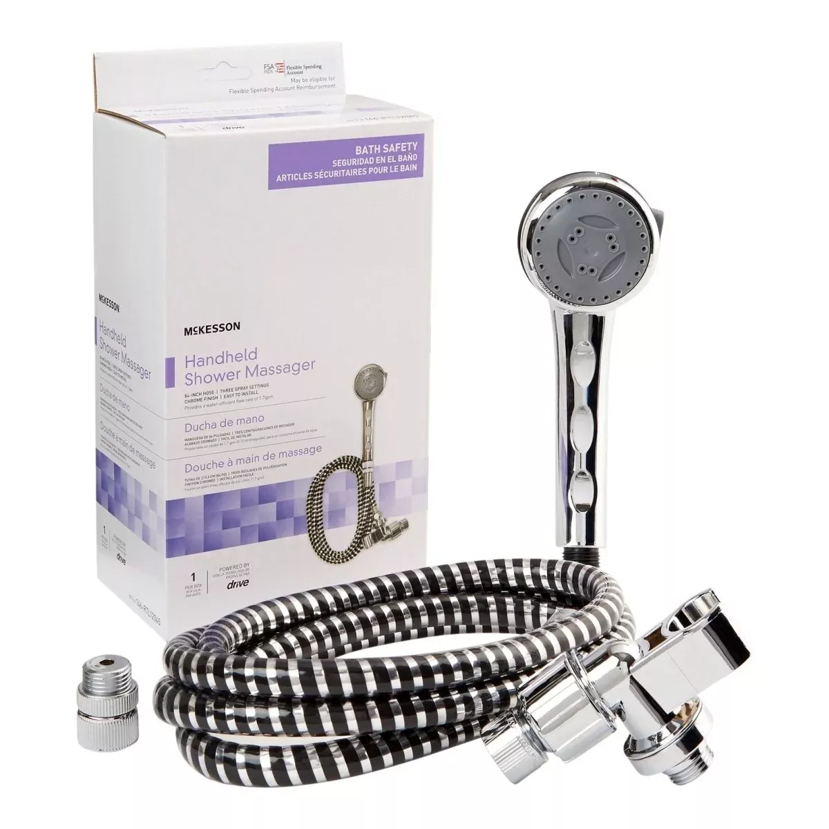 McKesson Deluxe Hand Held Showerhead With Massage