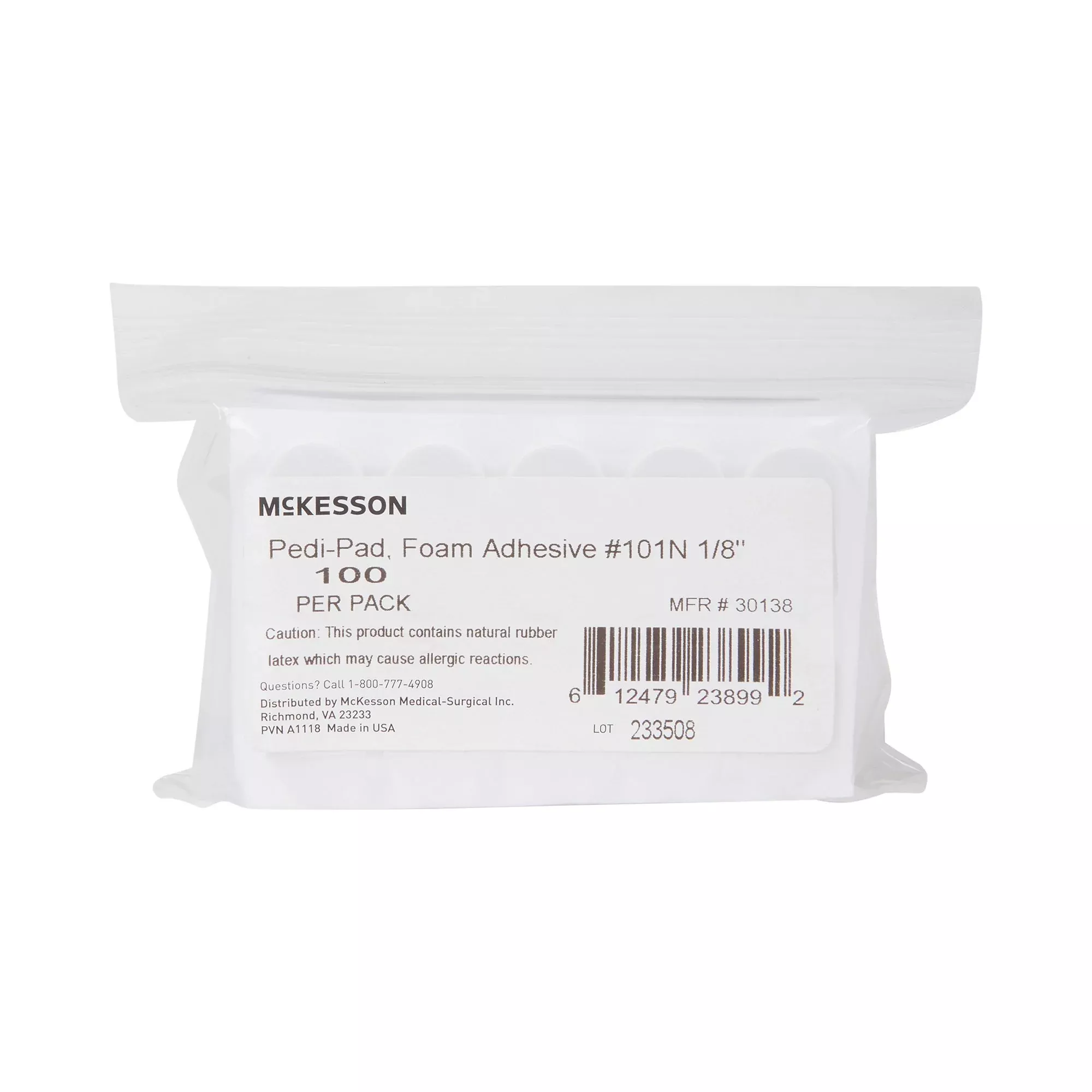 McKesson Pedi-Pad White Protective Pad, Size 101 – Narrow