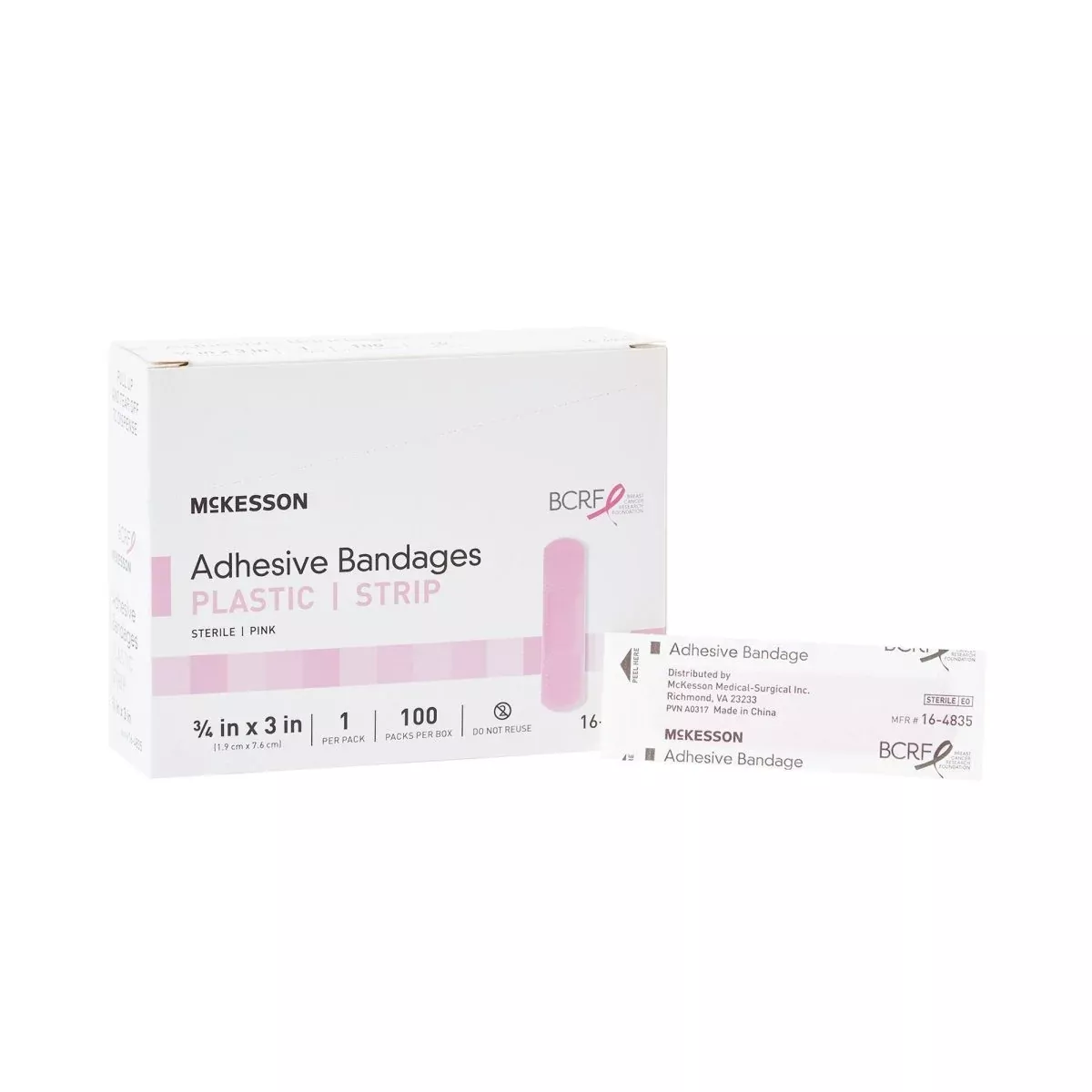 Mckesson Pink Adhesive Strips