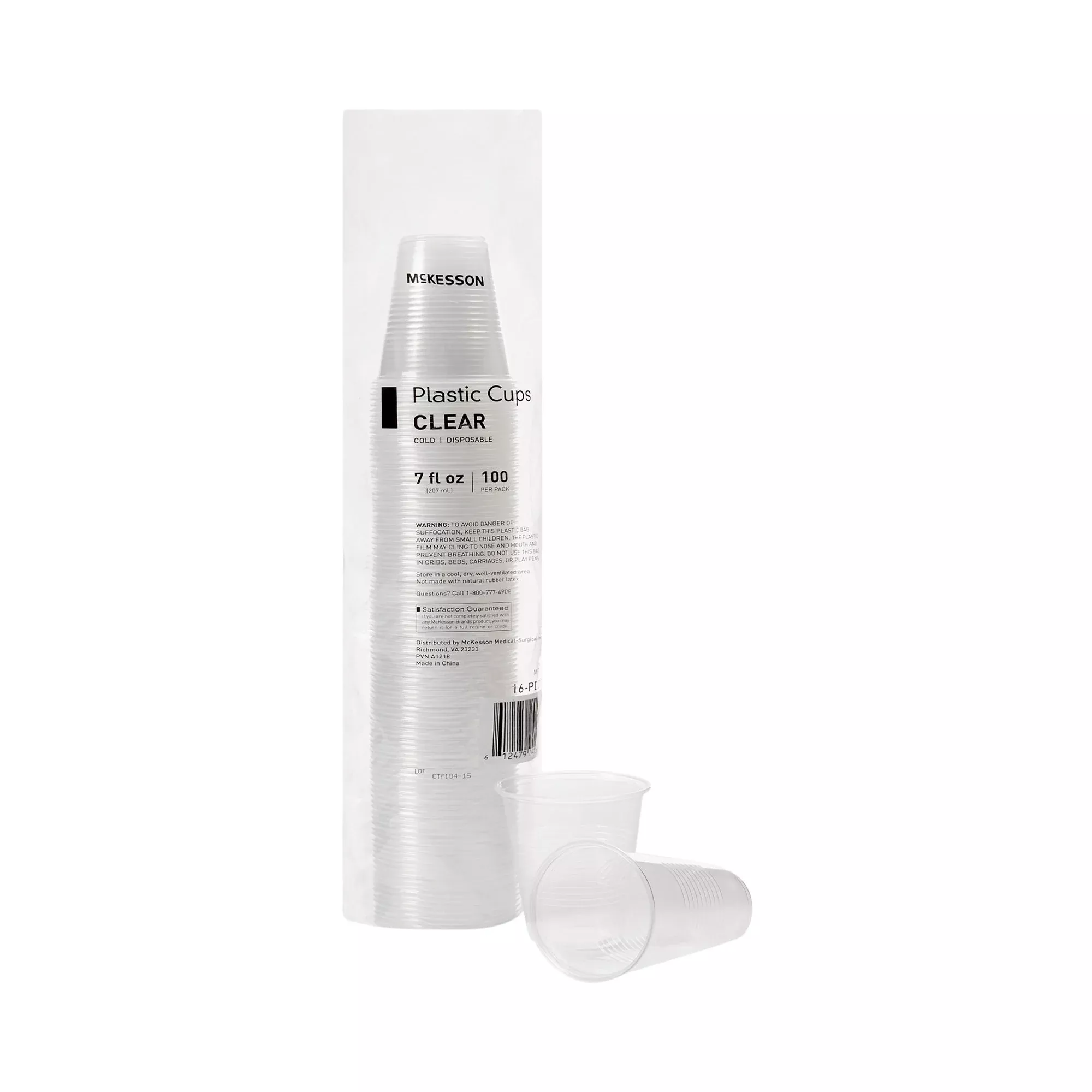 McKesson Polypropylene Drinking Cup, 7 oz., Clear