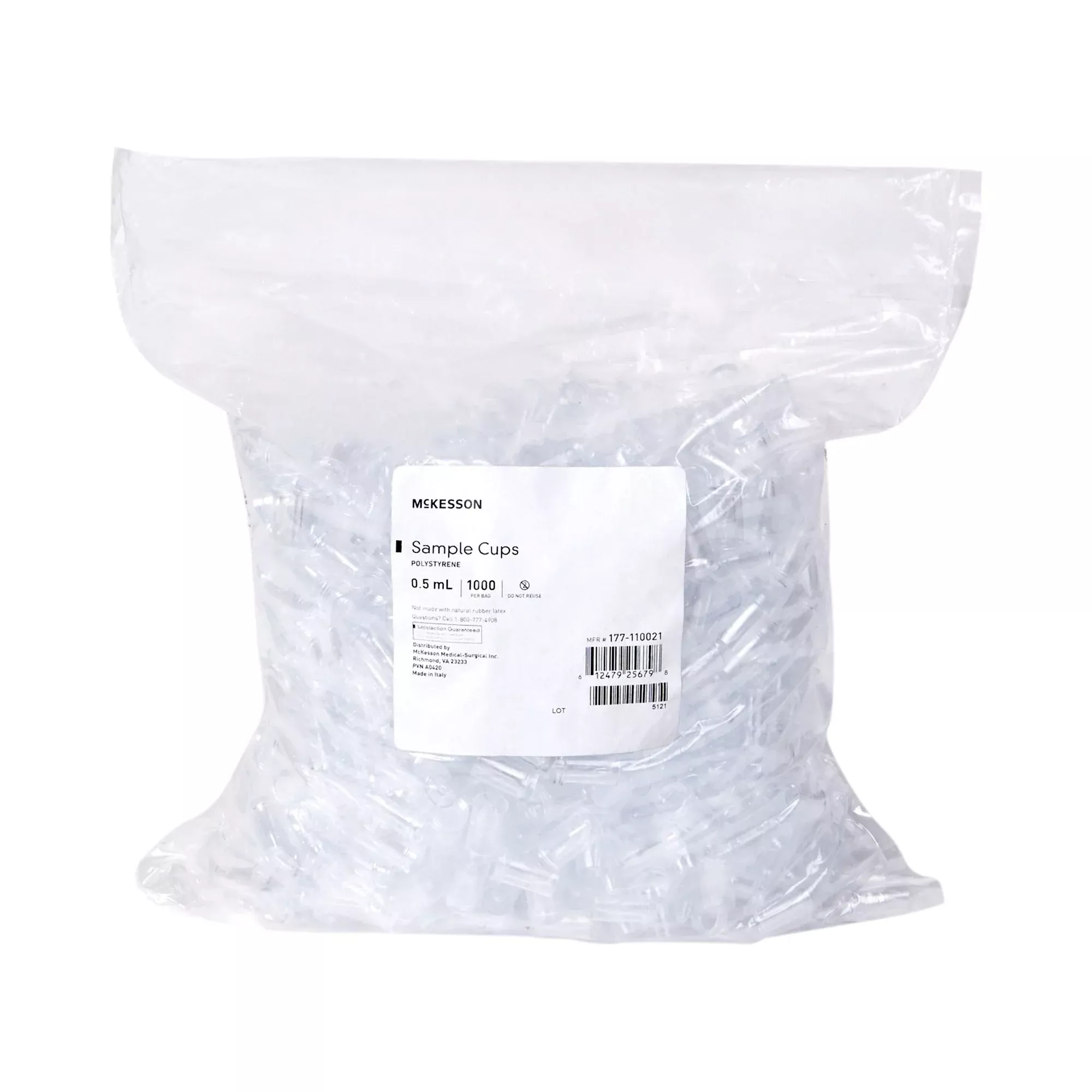 McKesson Polystyrene Sample Cup, 0.5 mL