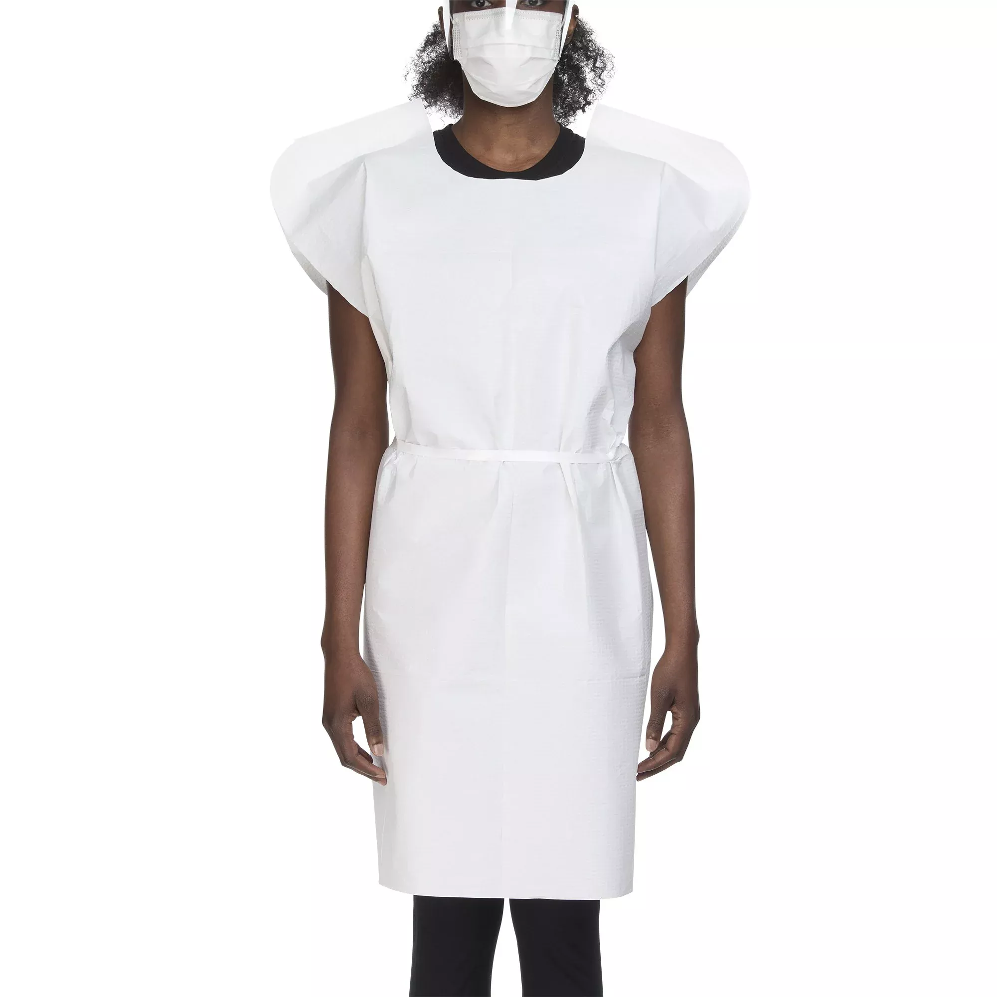 McKesson Premium Patient Exam Gown, One Size Fits Most, White