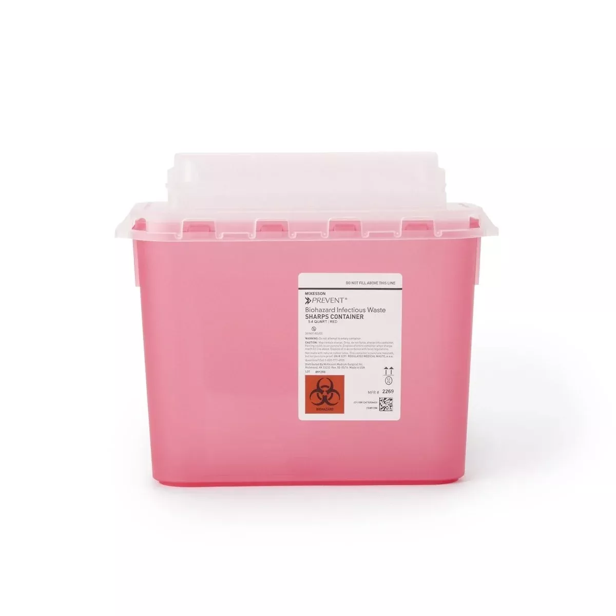 Mckesson Prevent Two Piece Sharps Container