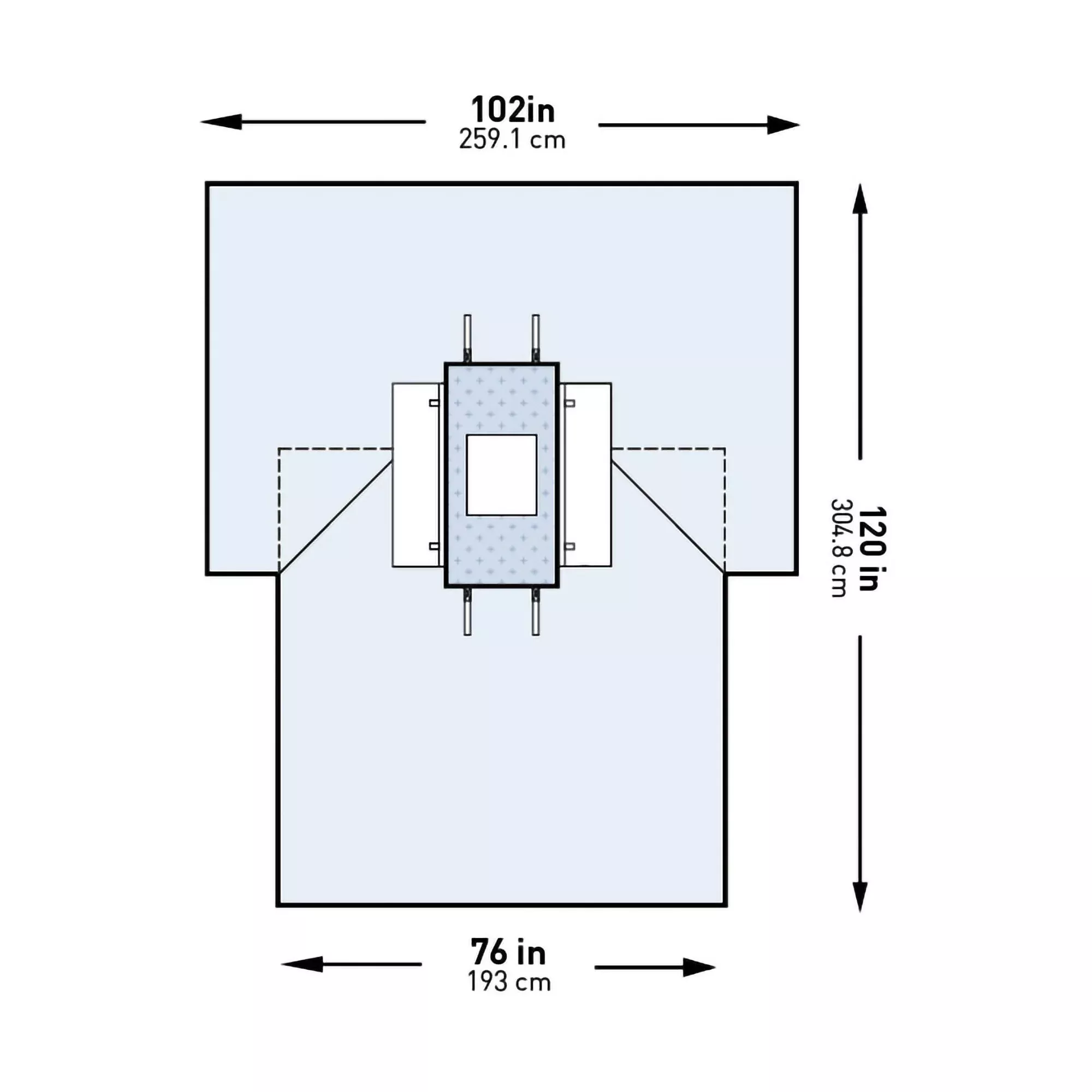 McKesson Sterile Laparotomy Drape, 102 x 76 x 120 Inch