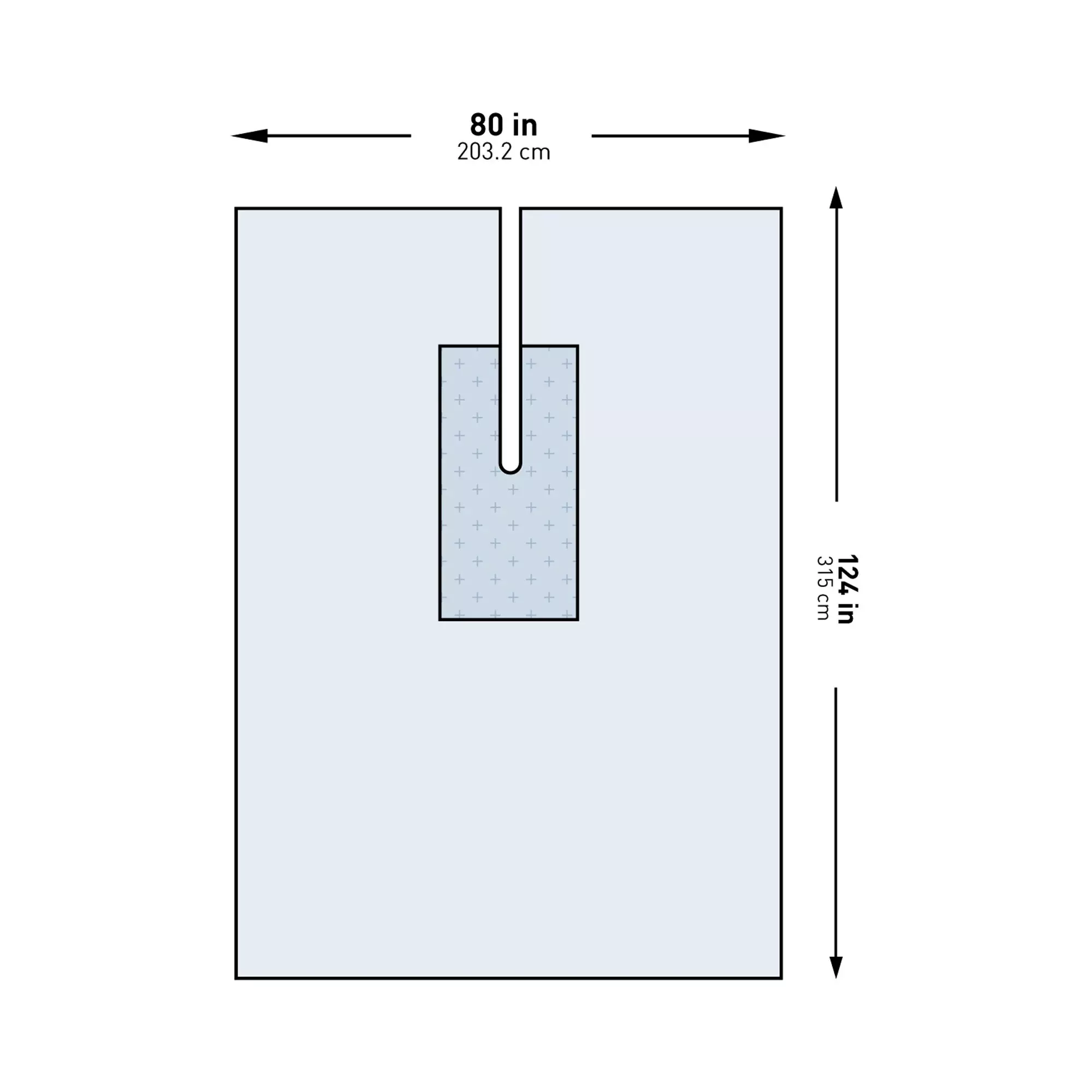 McKesson Sterile U-Drape with Split, 80 x 124 Inch