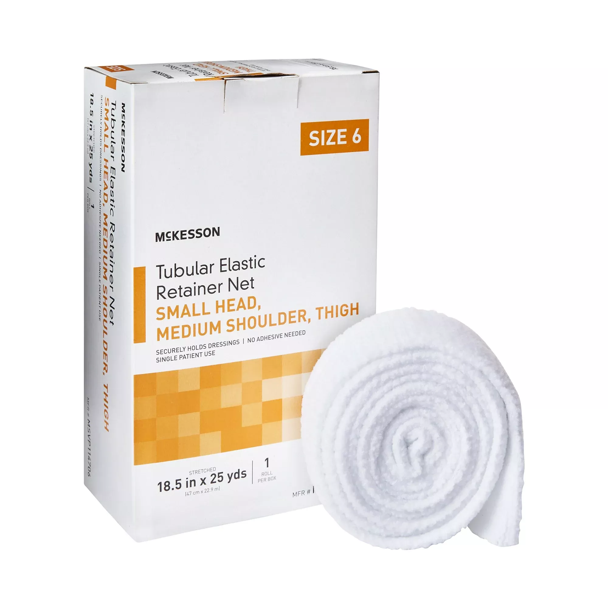 McKesson Tubular Bandage, Small Head, Medium Shoulder, Thigh, 18.5" x 25 Yard