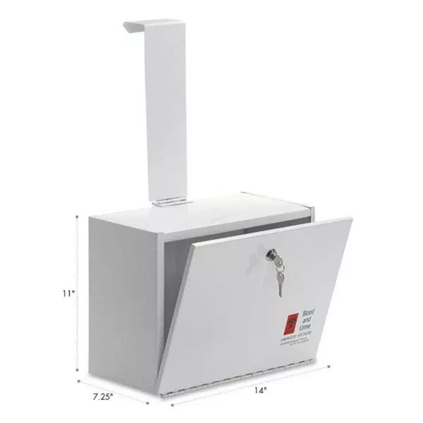 Medium Steel Drop Box Medium • 14"W x 7.25"D x 11"H ,1 Each