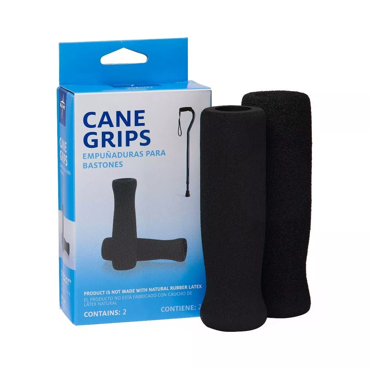 Medline Cane Grips, Black - MDS86427W
