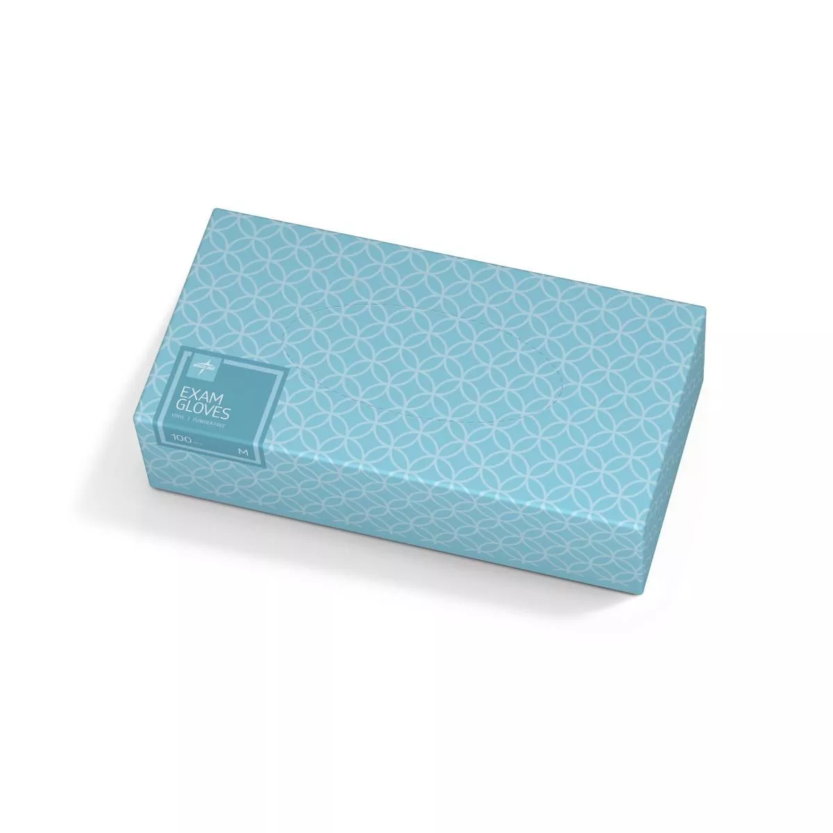 Medline Designer Boxed Vinyl Exam Gloves, Size M or L