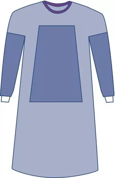 Medline Fabric-Reinforced Eclipse Gown, Nonsterile, Size XL - SPT-2102CS