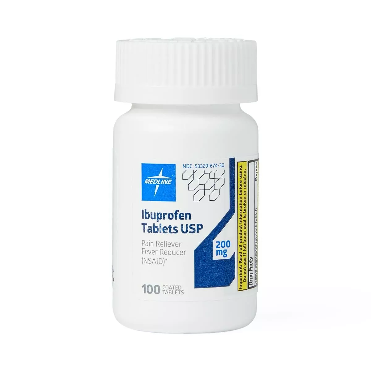 Medline Ibuprofen Tablets, 200 mg, 100 ct. - OTCM00020H
