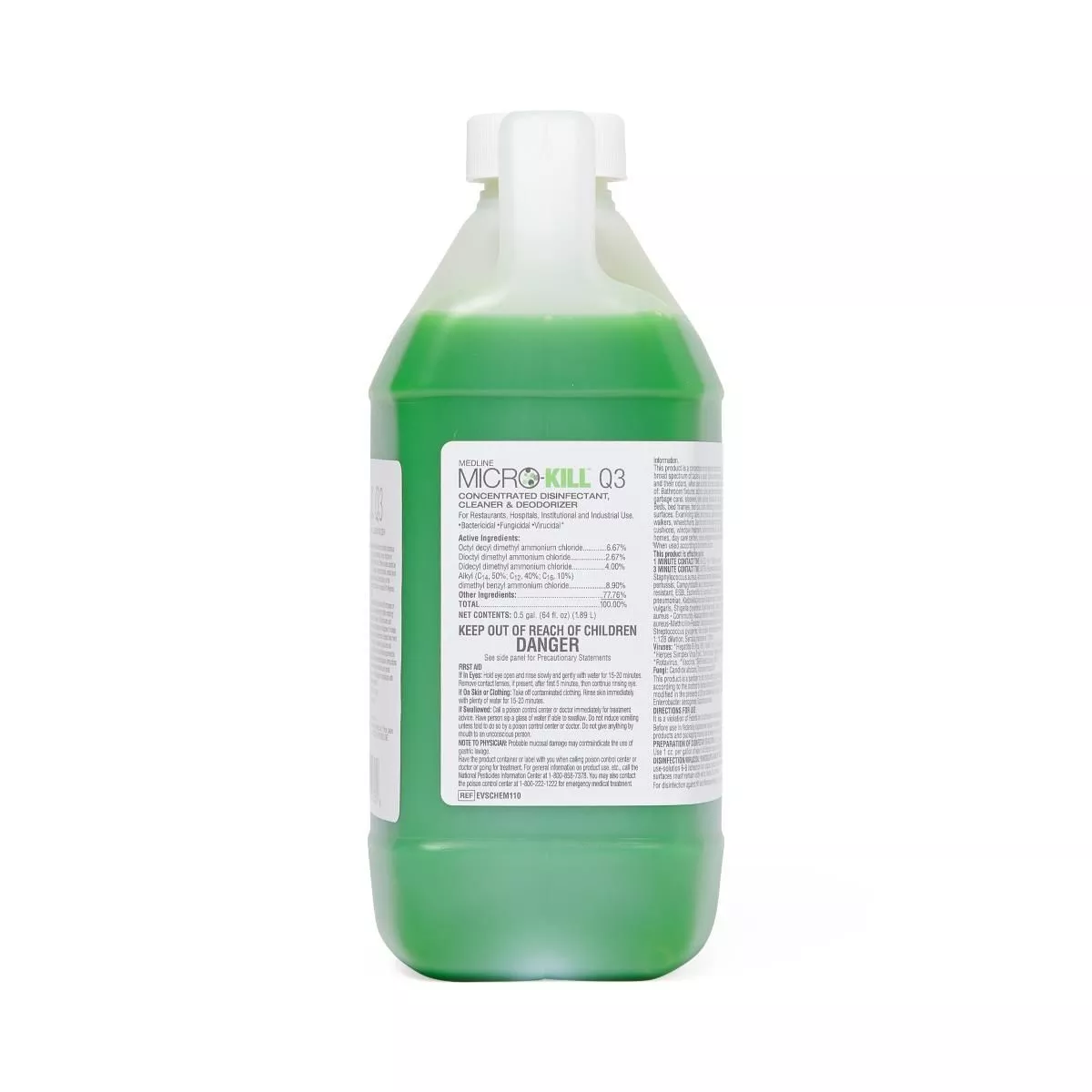 Medline Micro-Kill Q3 Concentrated Disinfectant Cleaner and Deodorizer, 64 oz. or 5 gal.