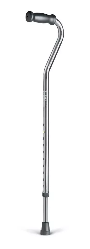 Medline Premium Offset Handle Canes, Chrome or Black