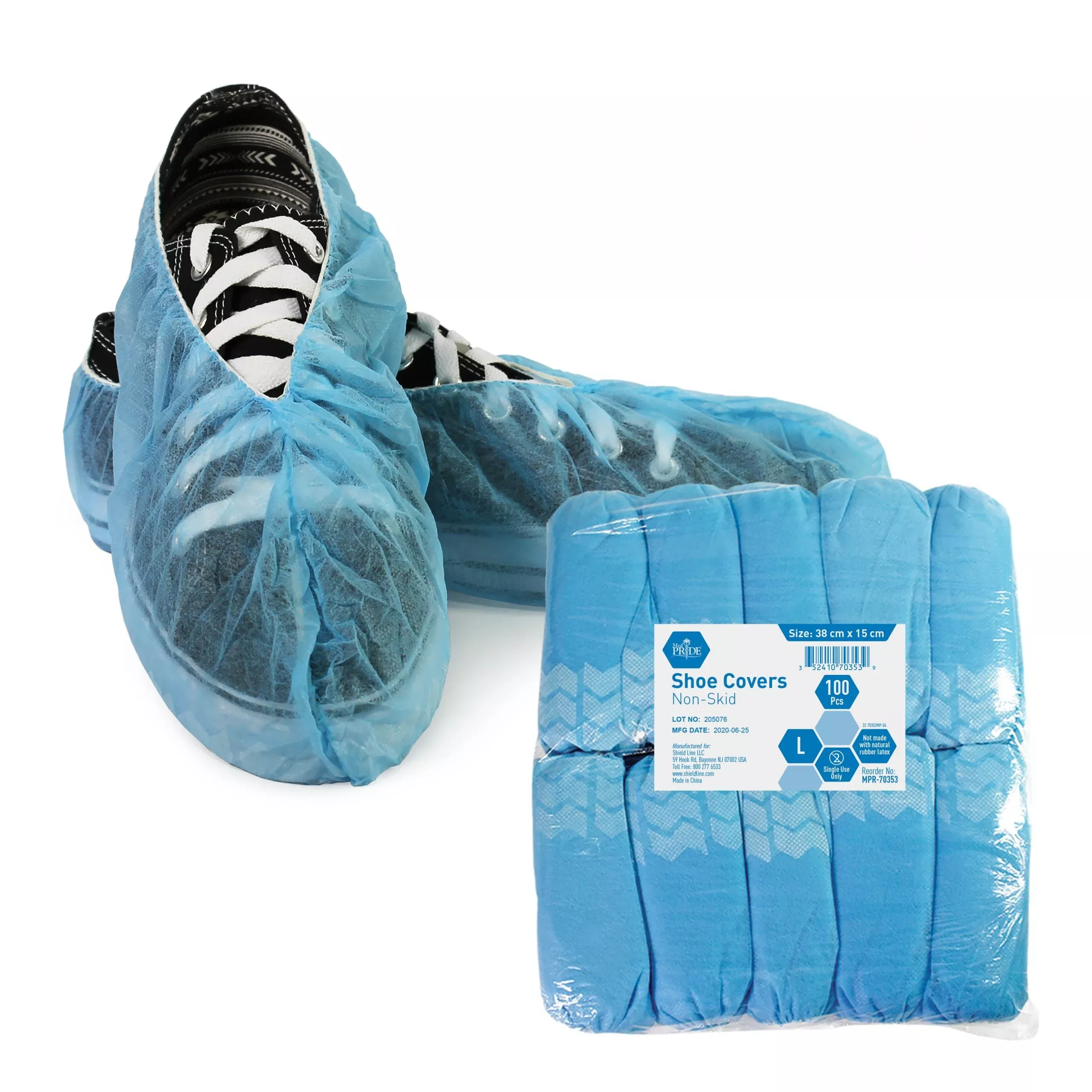 Medpride Non-Skid Shoe Covers - 100/Pack, Case of 3