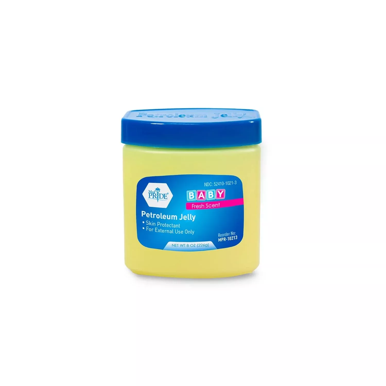 MedPride Petroleum Jelly With Fresh Baby Scent- Blue - 8 oz - 24/cs.
