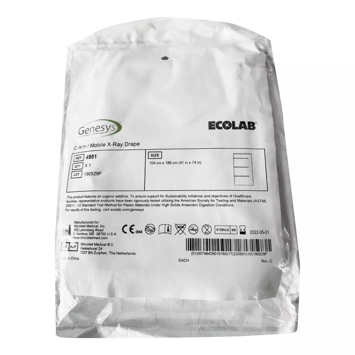 Microtek Medical C Arm Drape