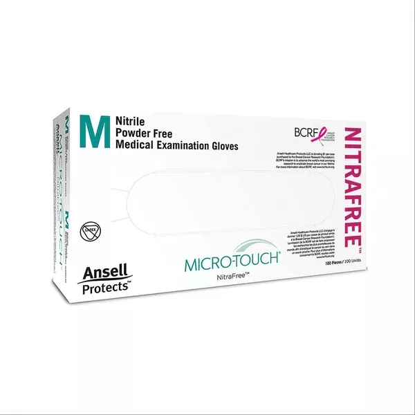 Microtouch NitraFree Nitrile Pink Exam Gloves Small ,100 / bx