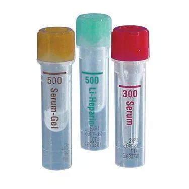 Microvette 300-500 Capillary Collection Device Fluoride with Lithium Heparin ,100 per Paxk
