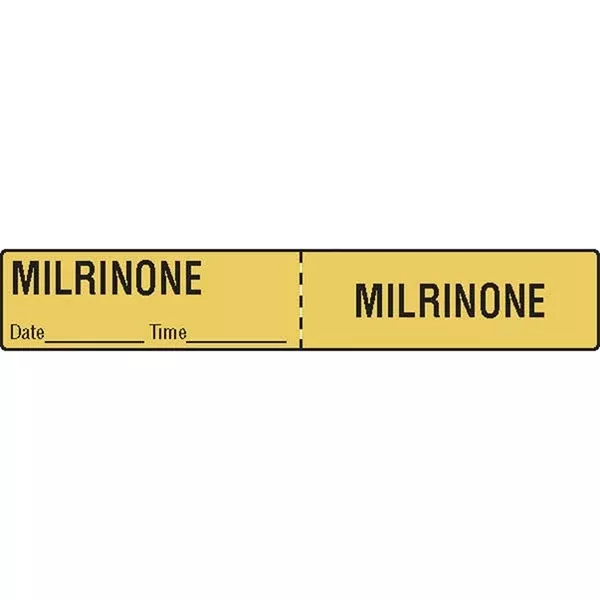 Milrinone IV Tubing Medication Label Milrinone ,500 / roll
