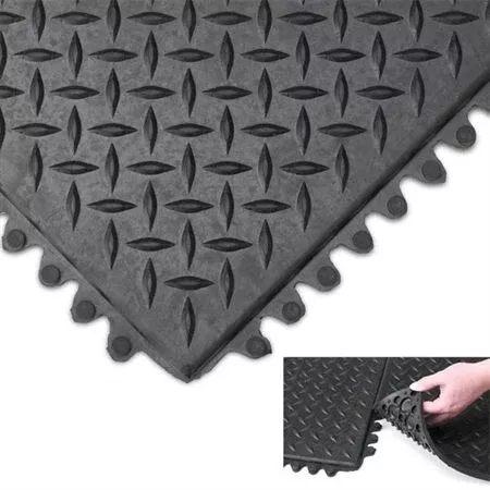 Modular Interlocking Build-Your-Own Mat Modular Interlocking Build-Your-Own Mat • Black • 3'W x 3'L • 1/2" Thick ,1 Each