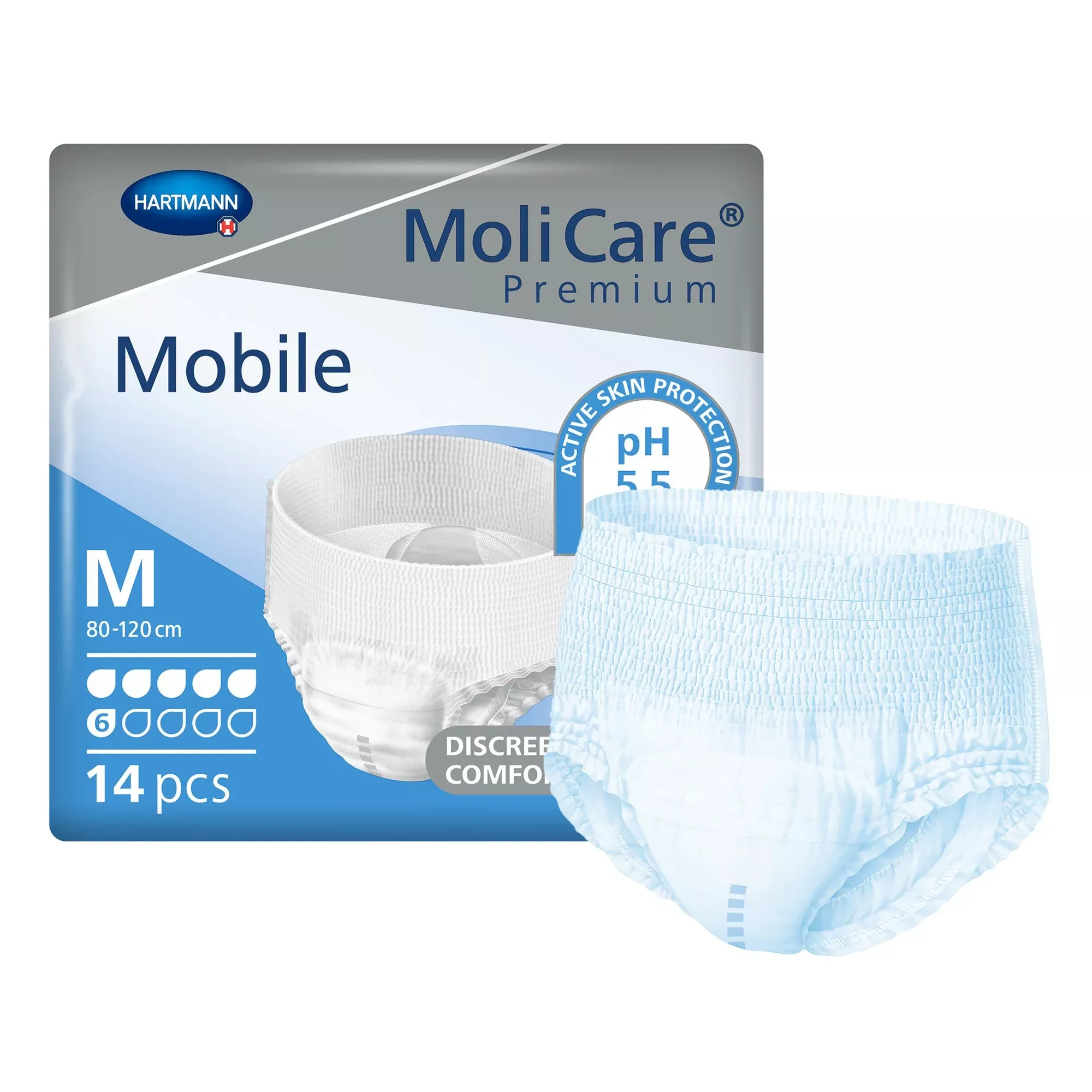 MoliCare Premium Mobile 6 Drop Absorbency Incontinence Underwear, Medium