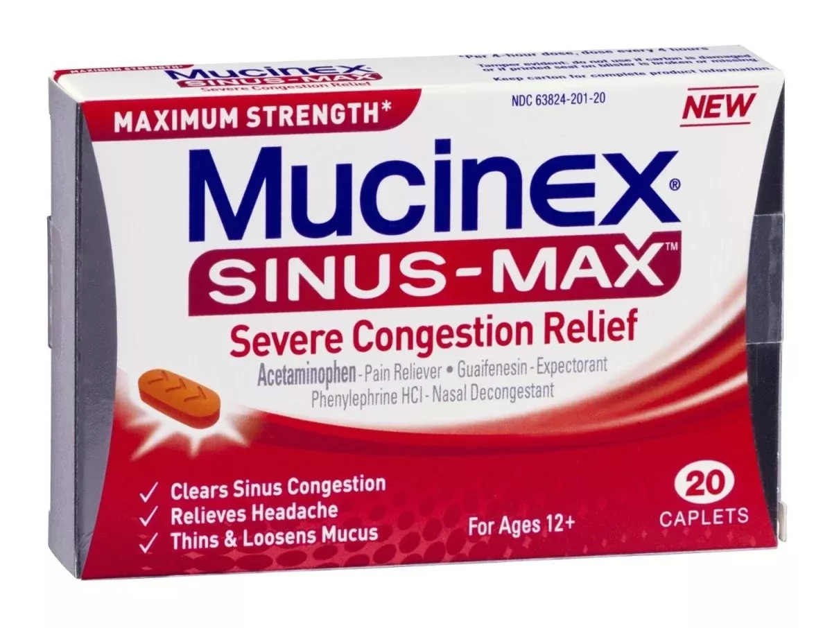 Mucinex Sinus Max Severe Congestion & Pain Caplets